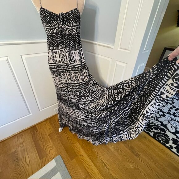 Ralph Lauren Denim & Supply Tribal Abstract Flowy Tiered Maxi Dress Medium - Picture 6 of 11